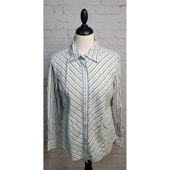 Vintage Tommy Hilfiger striped button-down Long Sleeve Size Lg - Picture 1 of 8